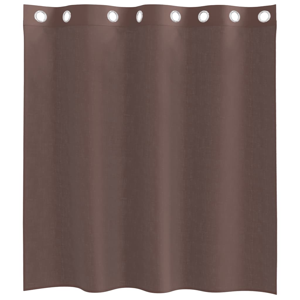 Rideaux en voile avec œillets 2 pcs marron 140x140 cm Rideaux vidaXL