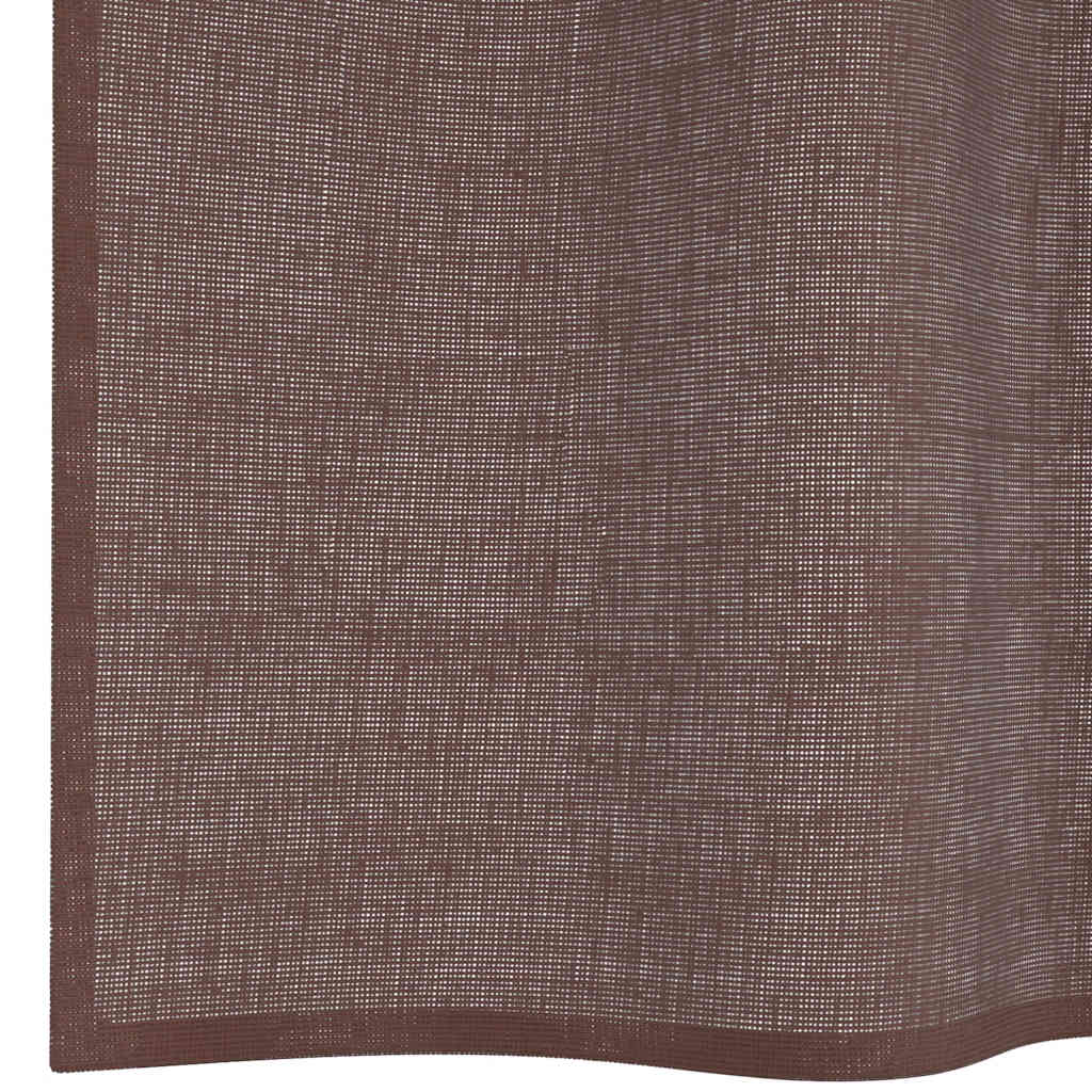 Rideaux en voile avec œillets 2 pcs marron 140x140 cm Rideaux vidaXL