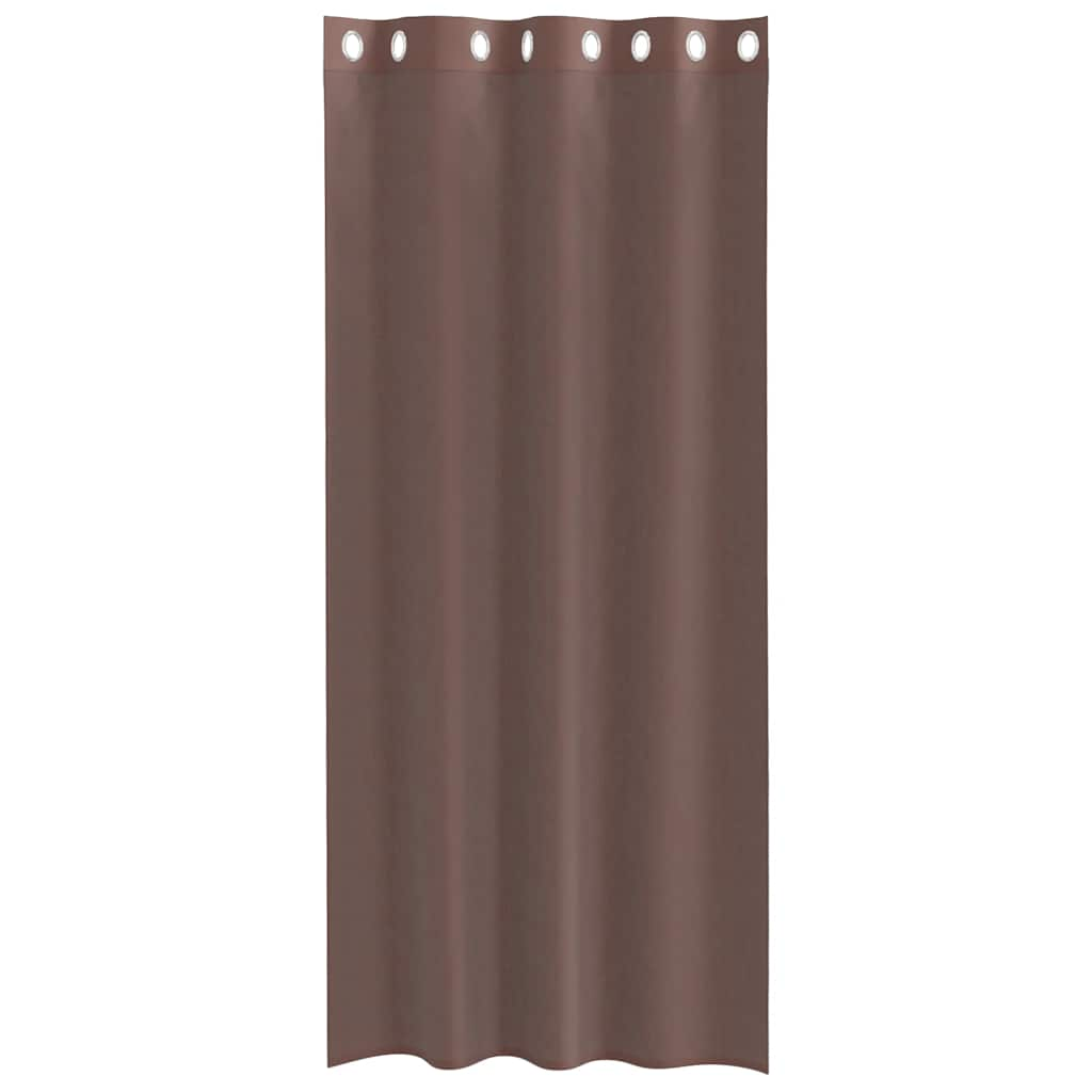 Rideaux en voile avec œillets 2 pcs marron 140x225 cm Rideaux vidaXL