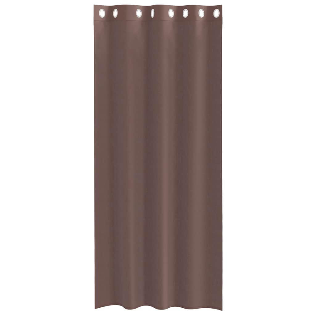 Rideaux en voile avec œillets 2 pcs marron 140x245 cm Rideaux vidaXL