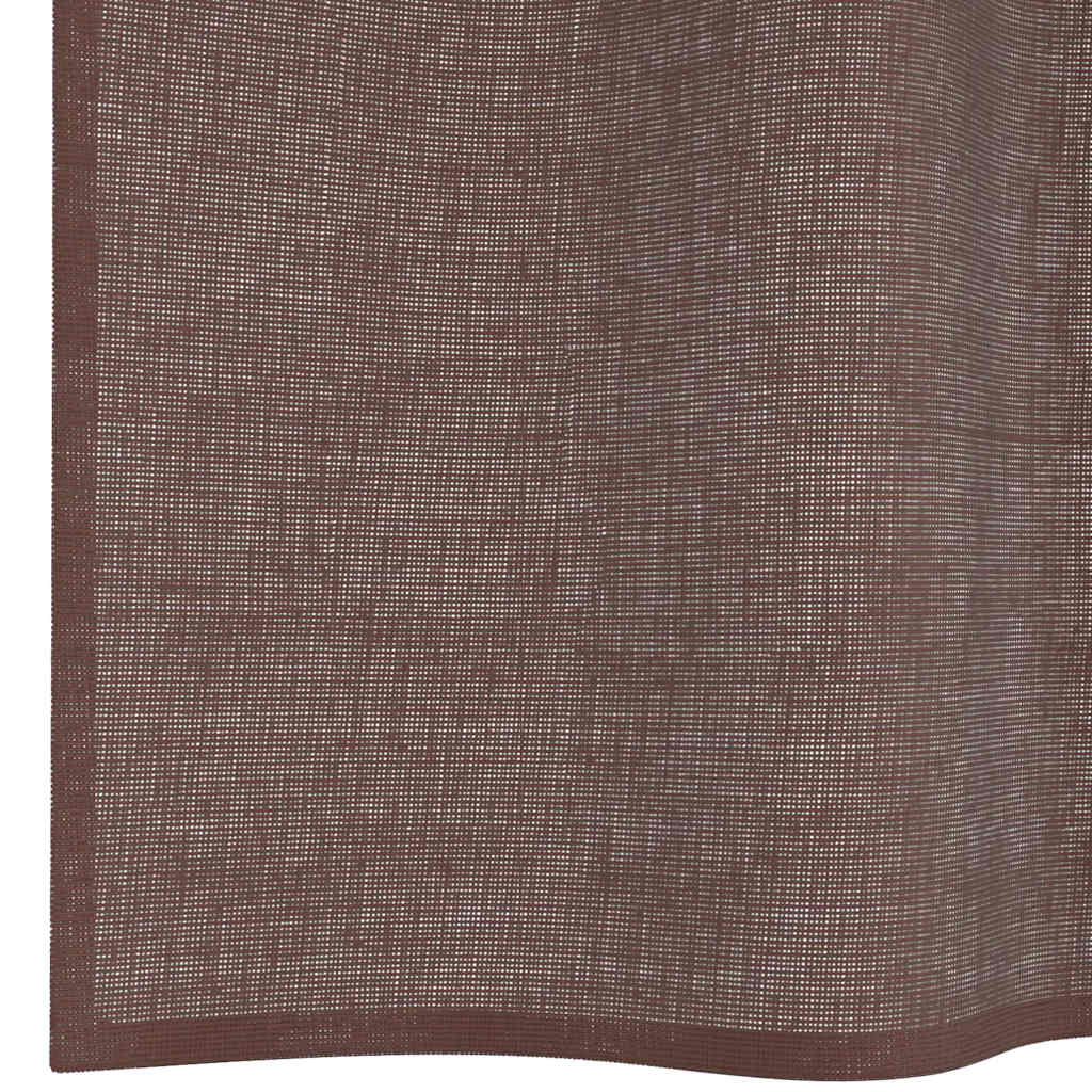 Rideaux en voile avec œillets 2 pcs marron 140x300 cm Rideaux vidaXL