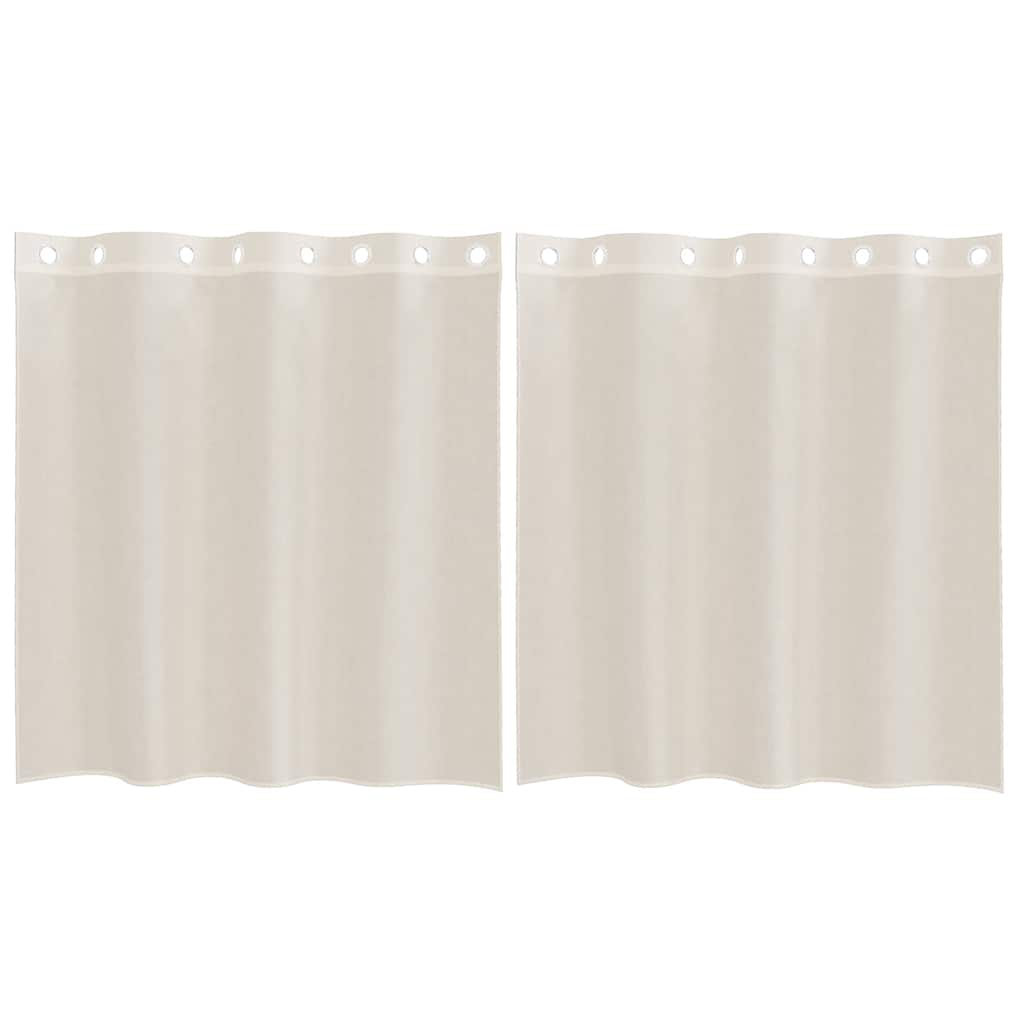 Rideaux en voile avec œillets 2 pcs crème 140x140 cm Rideaux vidaXL