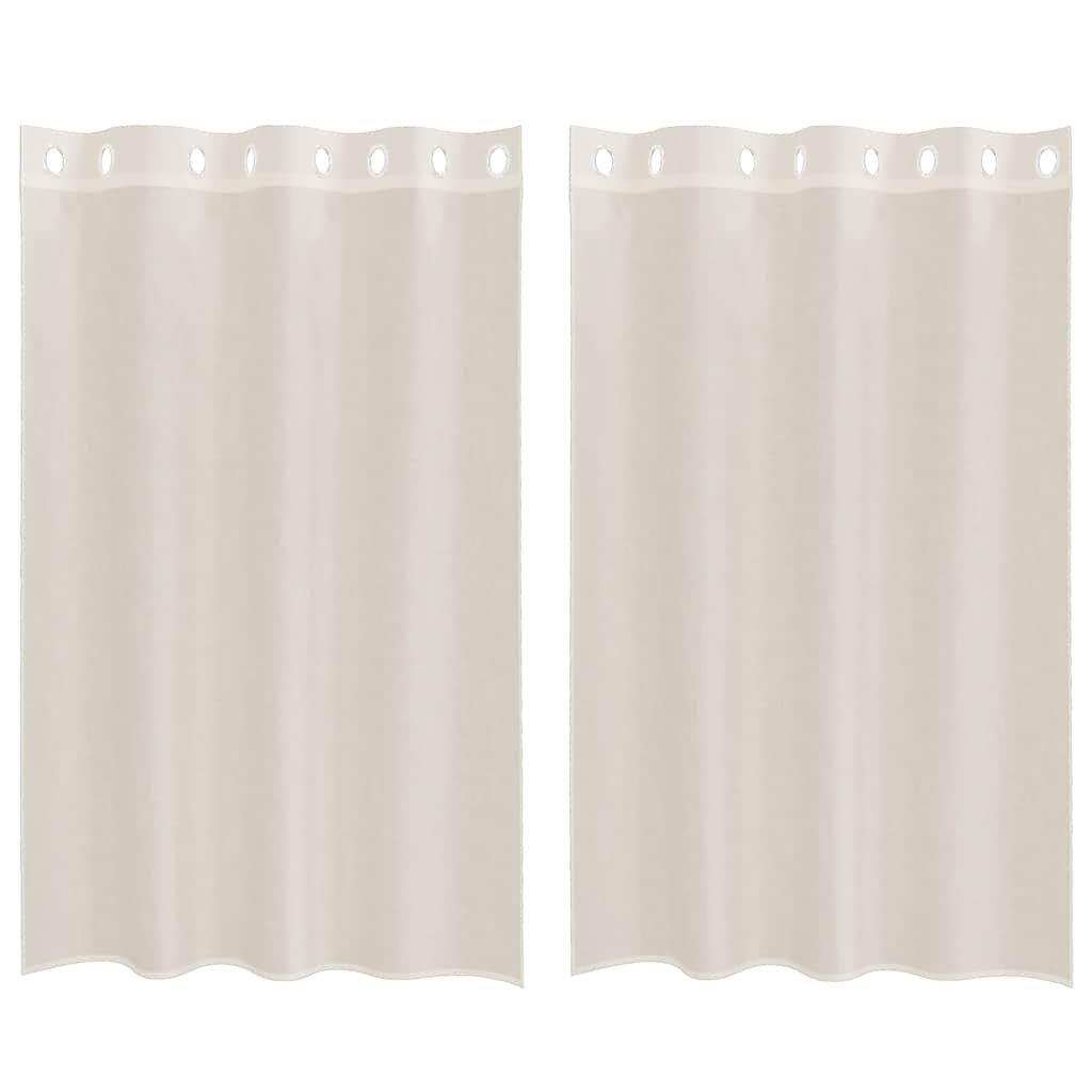 Rideaux en voile avec œillets 2 pcs crème 140x175 cm Rideaux vidaXL