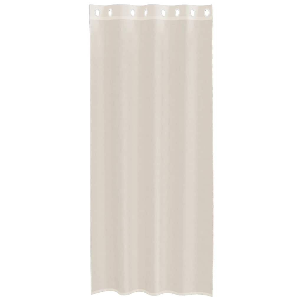 Rideaux en voile avec œillets 2 pcs crème 140x245 cm Rideaux vidaXL