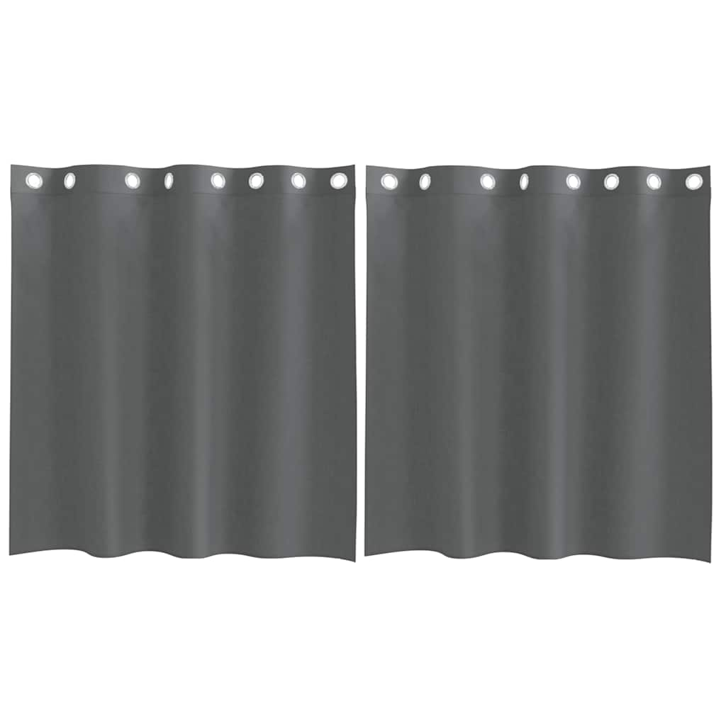 Rideaux en voile avec œillets 2 pcs gris foncé 140x140 cm Rideaux vidaXL