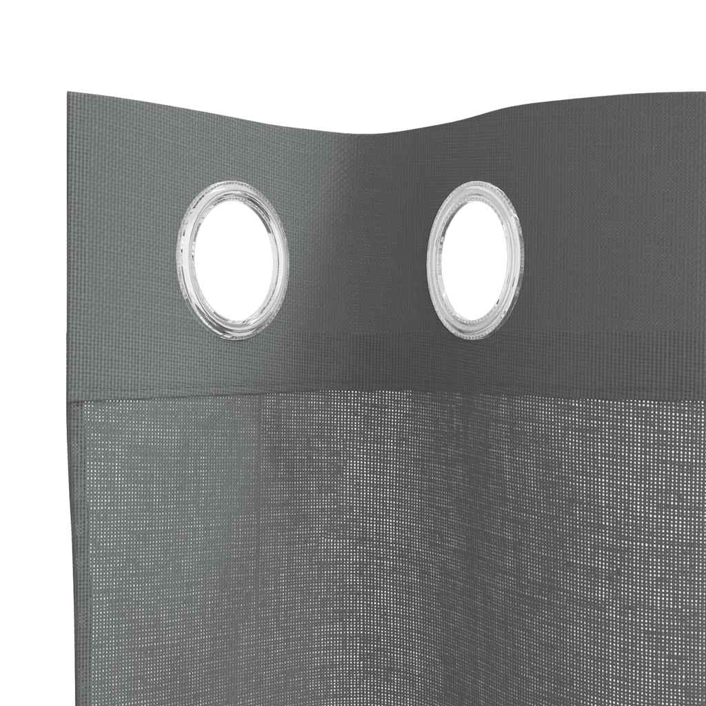 Rideaux en voile avec œillets 2 pcs gris foncé 140x140 cm Rideaux vidaXL