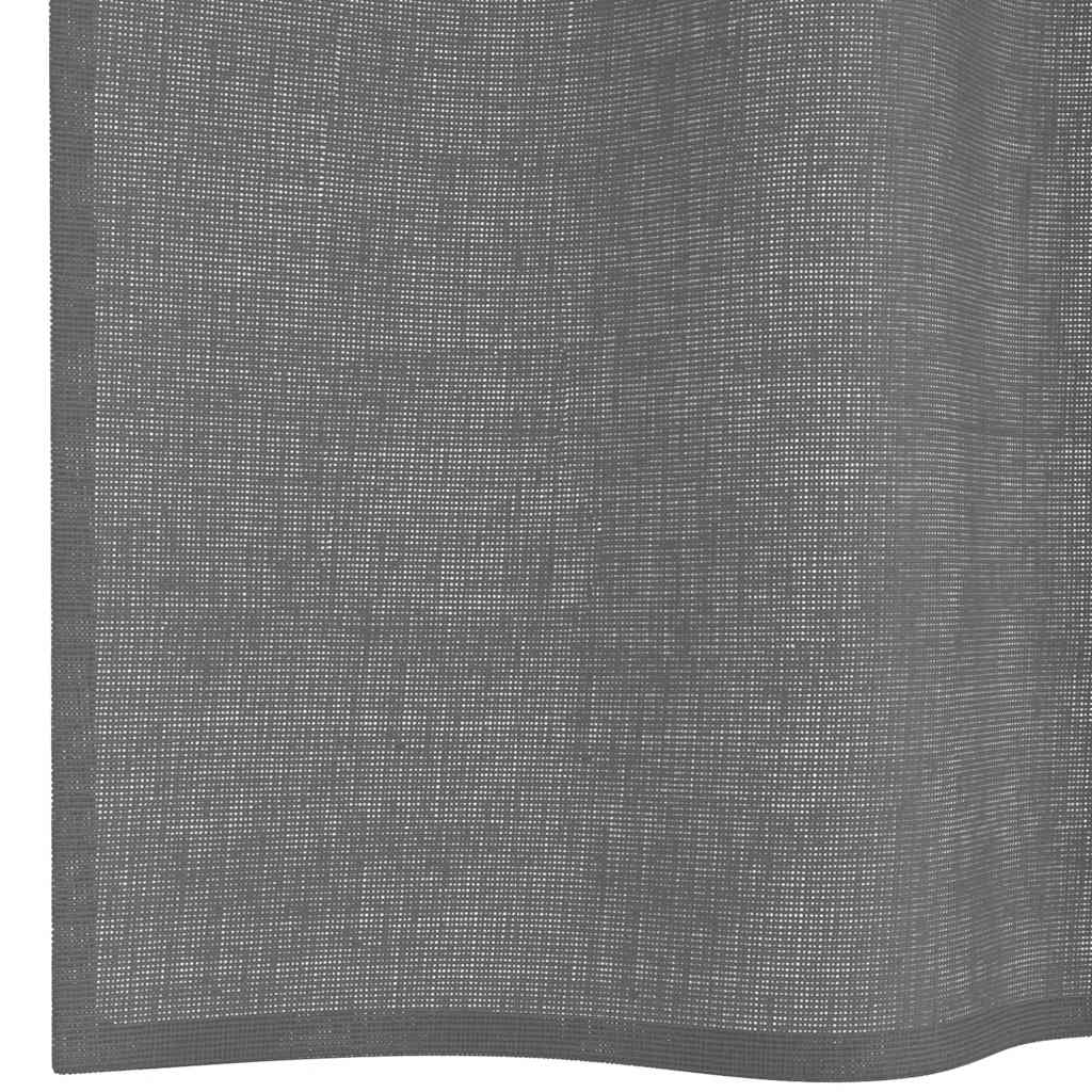 Rideaux en voile avec œillets 2 pcs gris foncé 140x140 cm Rideaux vidaXL