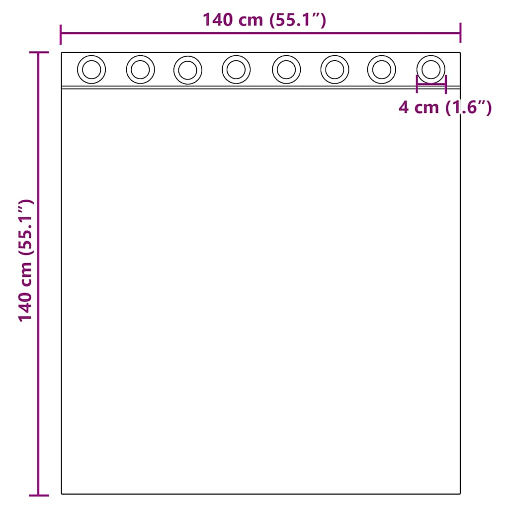 Rideaux en voile avec œillets 2 pcs gris foncé 140x140 cm Rideaux vidaXL