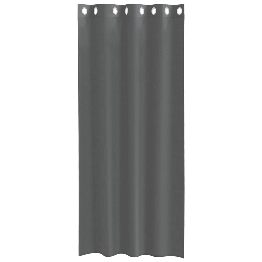 Rideaux en voile avec œillets 2 pcs gris foncé 140x225 cm Rideaux vidaXL