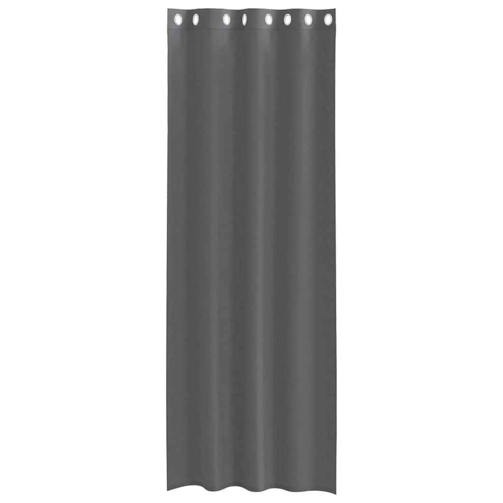 Rideaux en voile avec œillets 2 pcs gris foncé 140x300 cm Rideaux vidaXL