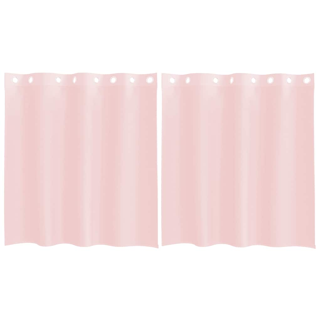 Rideaux en voile avec œillets 2 pcs rose clair 140x140 cm Rideaux vidaXL