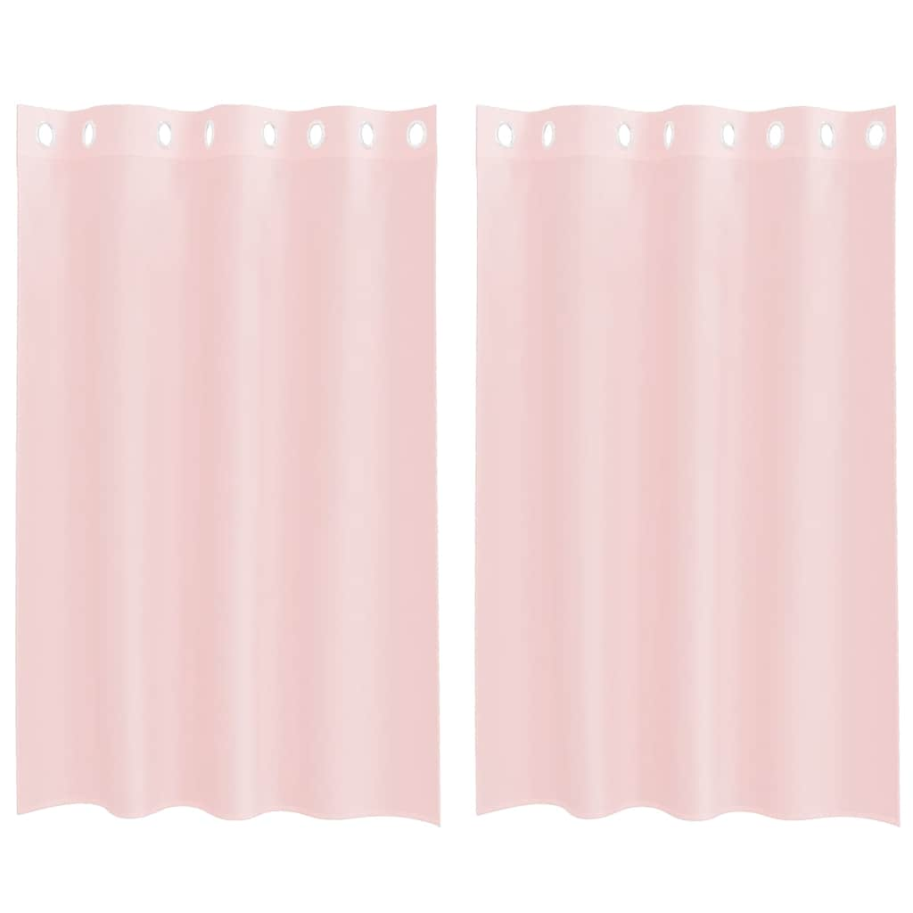 Rideaux en voile avec œillets 2 pcs rose clair 140x175 cm Rideaux vidaXL