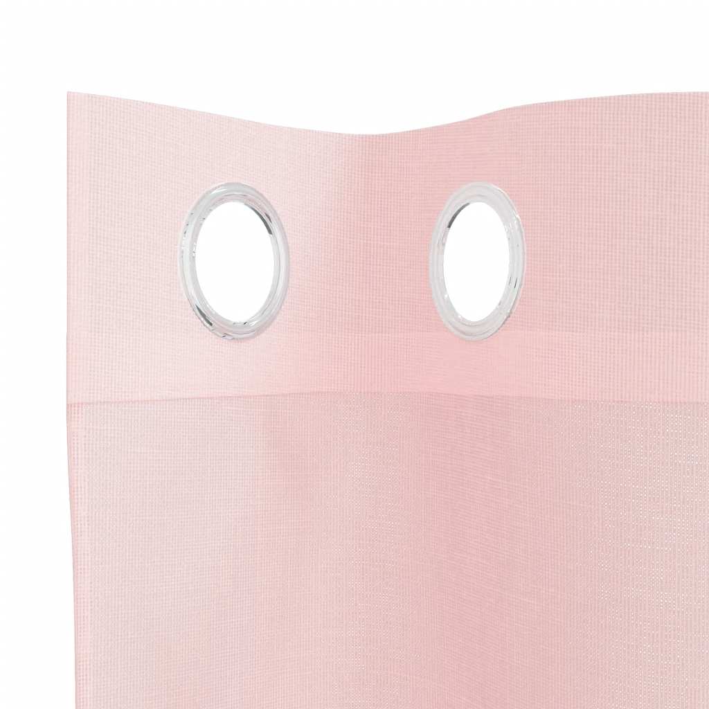 Rideaux en voile avec œillets 2 pcs rose clair 140x175 cm Rideaux vidaXL