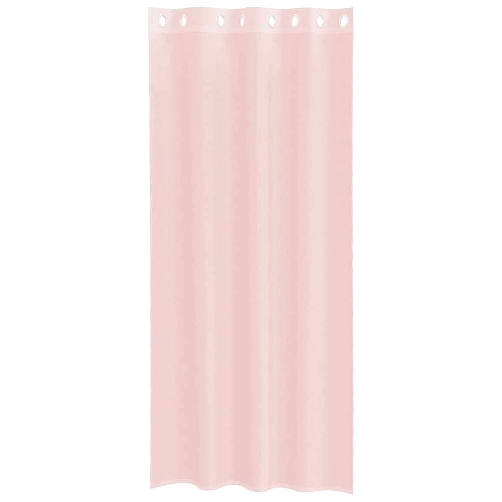 Rideaux en voile avec œillets 2 pcs rose clair 140x225 cm Rideaux vidaXL