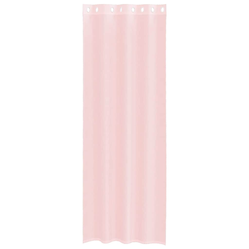 Rideaux en voile avec œillets 2 pcs rose clair 140x260 cm Rideaux vidaXL