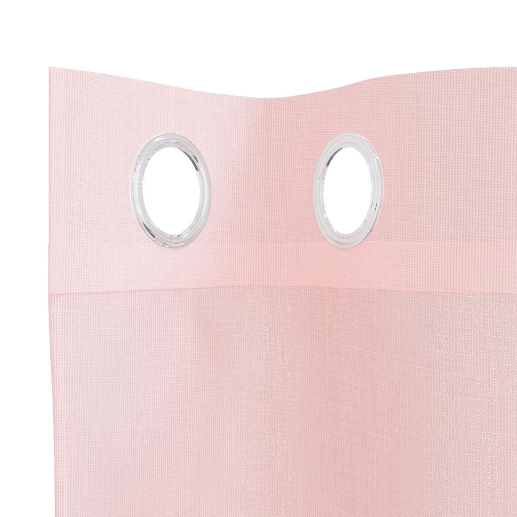 Rideaux en voile avec œillets 2 pcs rose clair 140x260 cm Rideaux vidaXL