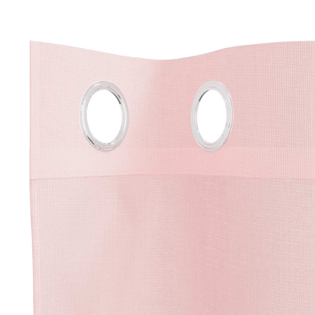 Rideaux en voile avec œillets 2 pcs rose clair 140x300 cm Rideaux vidaXL