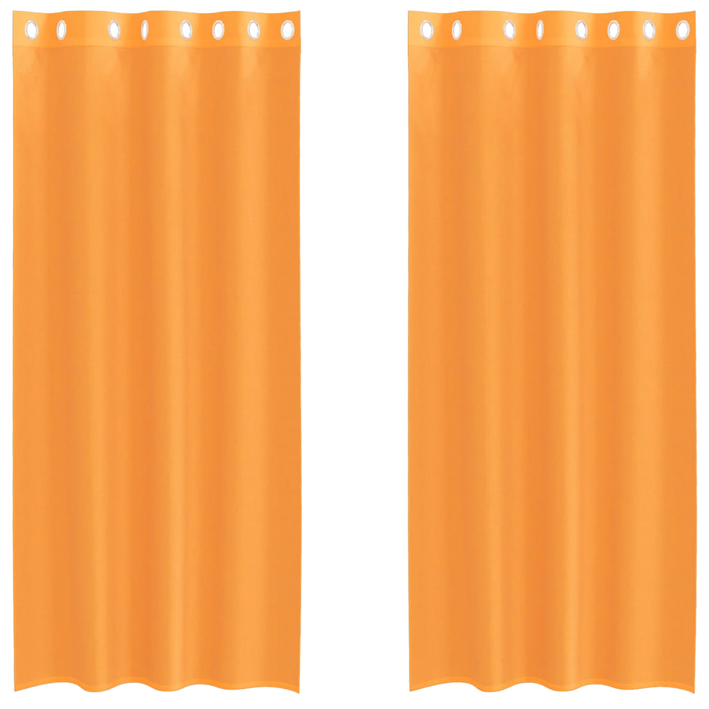 Rideaux en voile avec œillets 2 pcs orange 140x225 cm Rideaux vidaXL