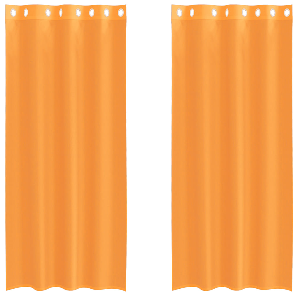 Rideaux en voile avec œillets 2 pcs orange 140x245 cm Rideaux vidaXL