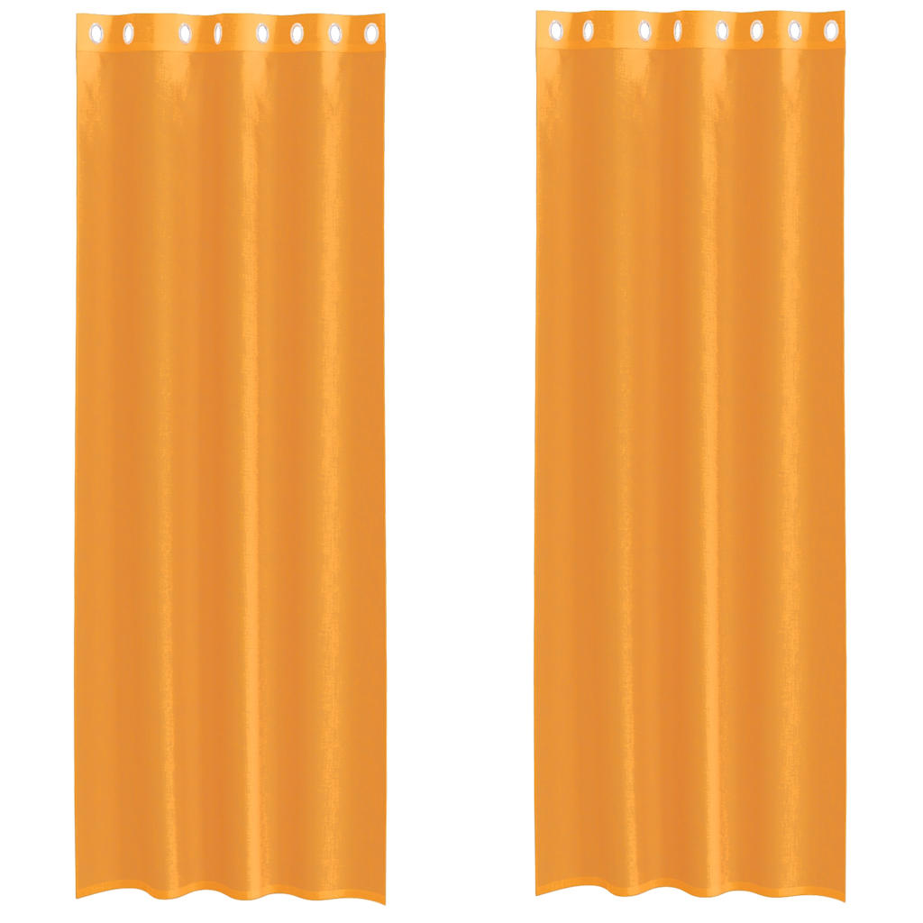 Rideaux en voile avec œillets 2 pcs orange 140x300 cm Rideaux vidaXL