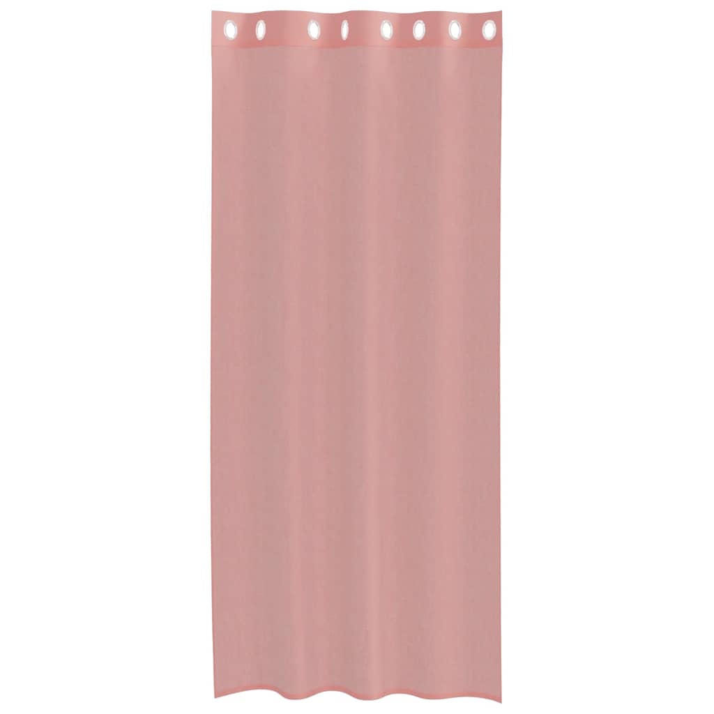 Rideaux en voile avec œillets 2 pcs rose 140x245 cm Rideaux vidaXL