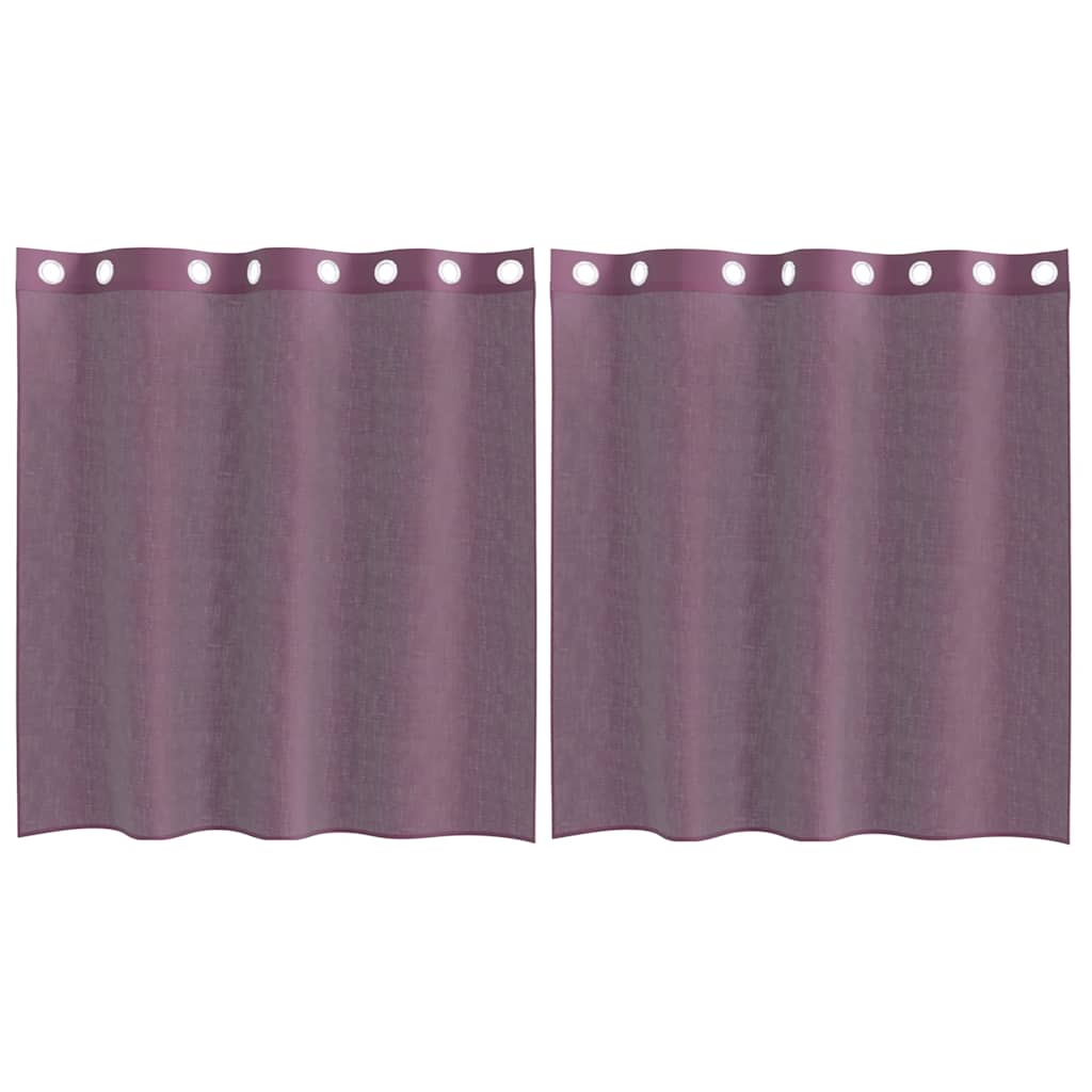 Rideaux en voile avec œillets 2 pcs violet 140x140 cm Rideaux vidaXL