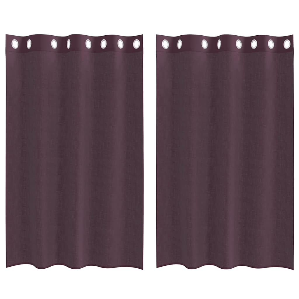 Rideaux en voile avec œillets 2 pcs violet 140x175 cm Rideaux vidaXL