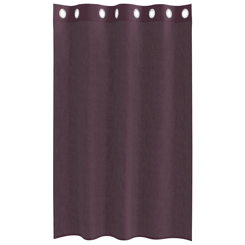 Rideaux en voile avec œillets 2 pcs violet 140x175 cm Rideaux vidaXL