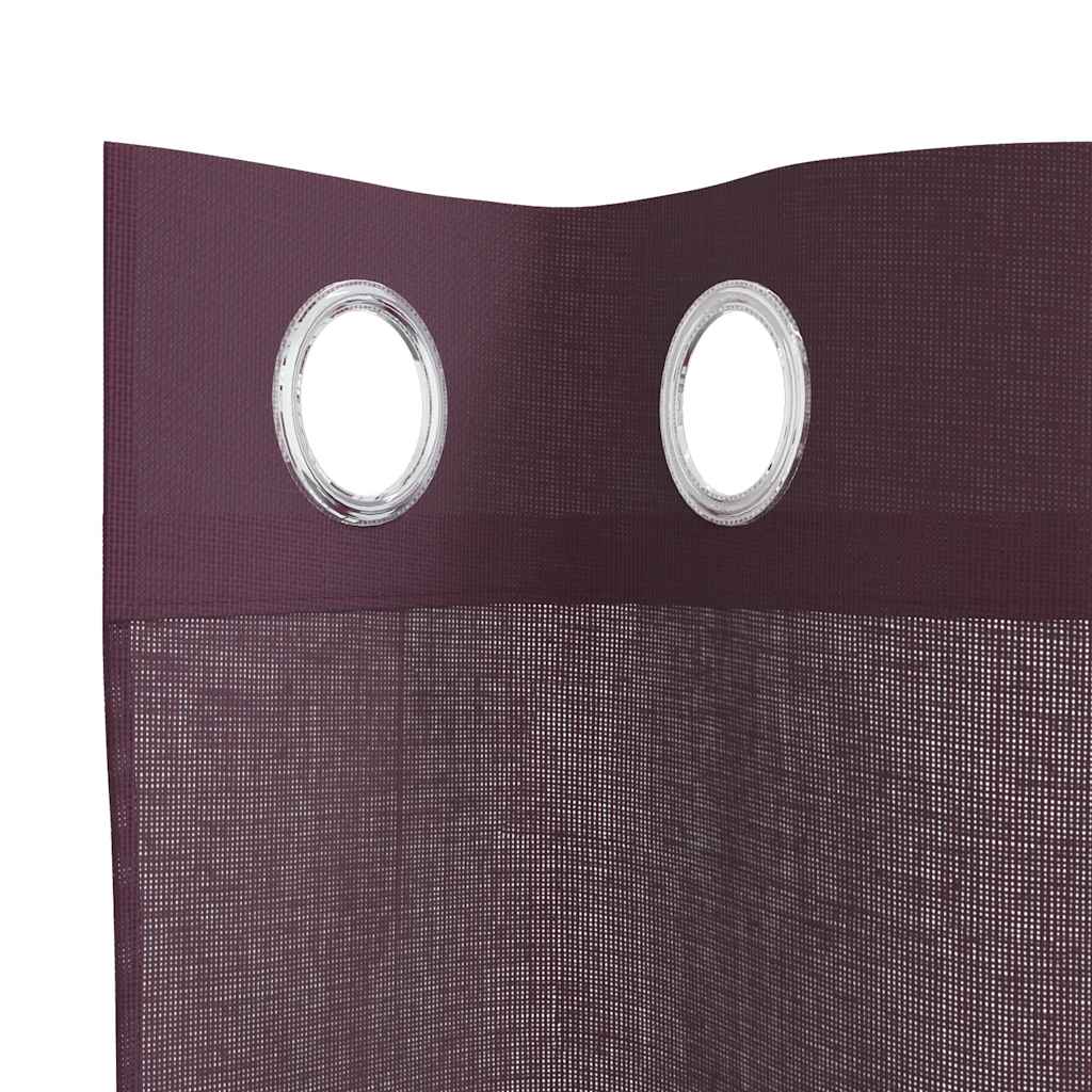 Rideaux en voile avec œillets 2 pcs violet 140x175 cm Rideaux vidaXL