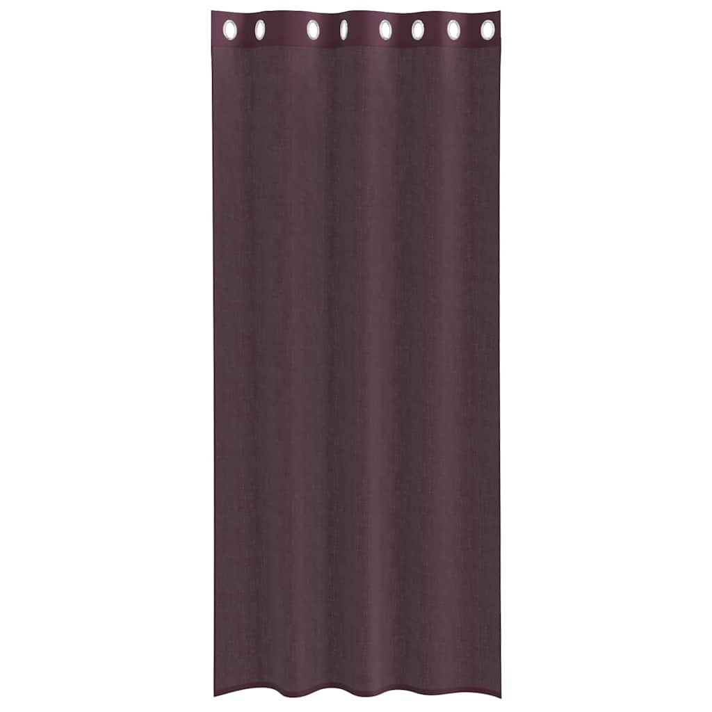 Rideaux en voile avec œillets 2 pcs violet 140x225 cm Rideaux vidaXL