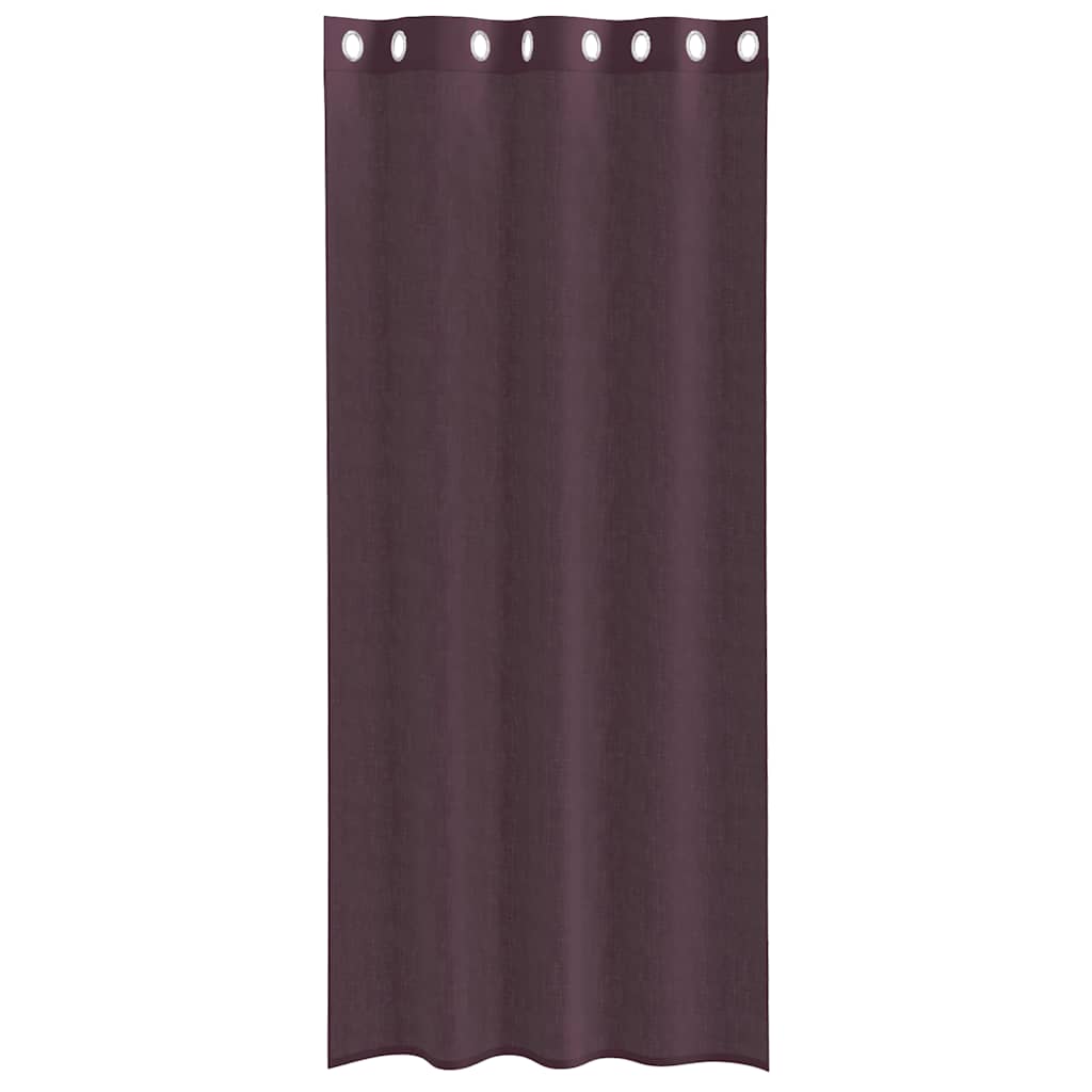 Rideaux en voile avec œillets 2 pcs violet 140x245 cm Rideaux vidaXL