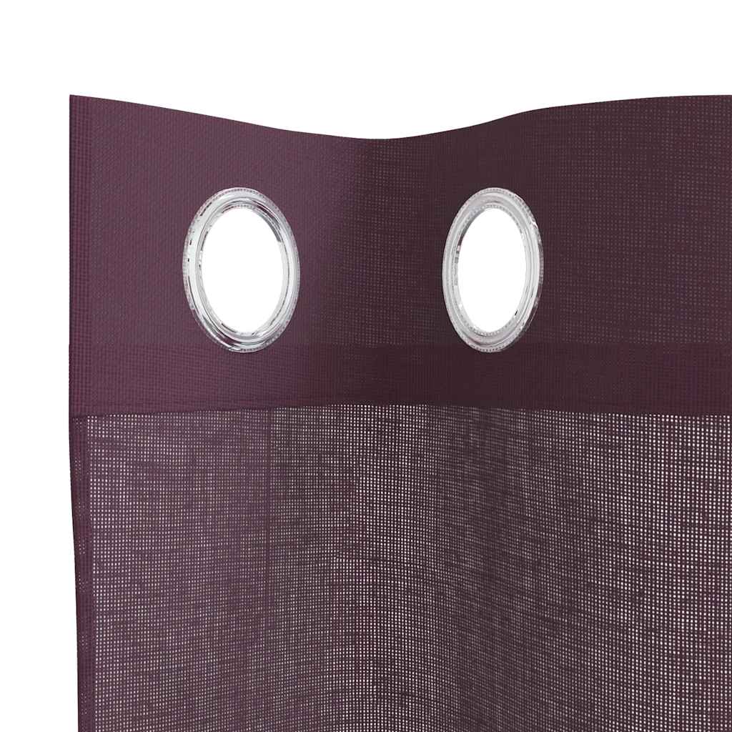 Rideaux en voile avec œillets 2 pcs violet 140x260 cm Rideaux vidaXL