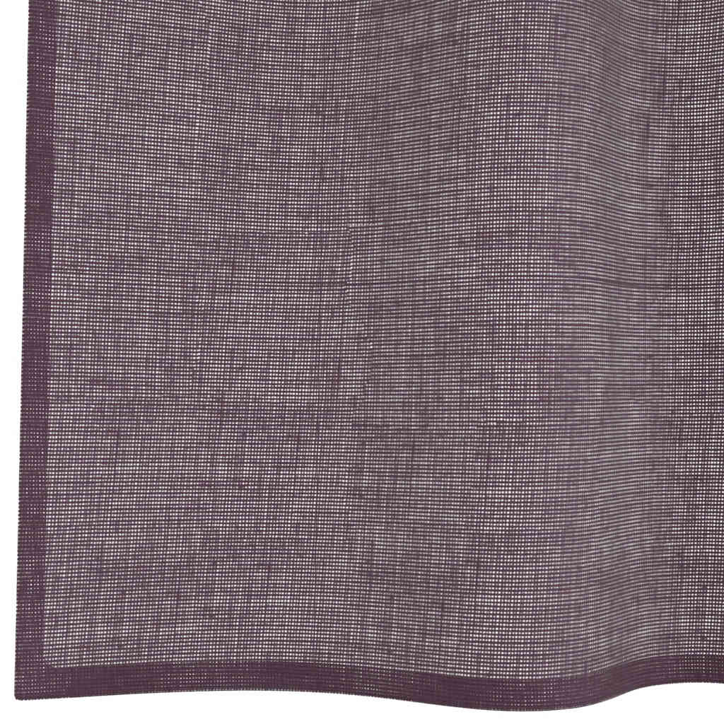 Rideaux en voile avec œillets 2 pcs violet 140x260 cm Rideaux vidaXL