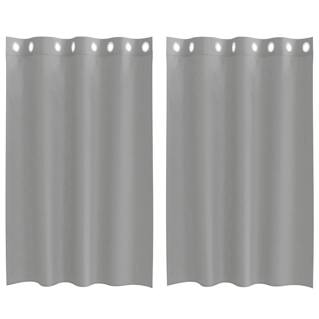 Rideaux en voile avec œillets 2 pcs gris clair 140x175 cm Rideaux vidaXL