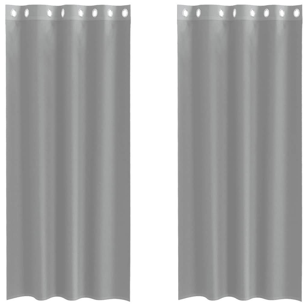 Rideaux en voile avec œillets 2 pcs gris clair 140x225 cm Rideaux vidaXL