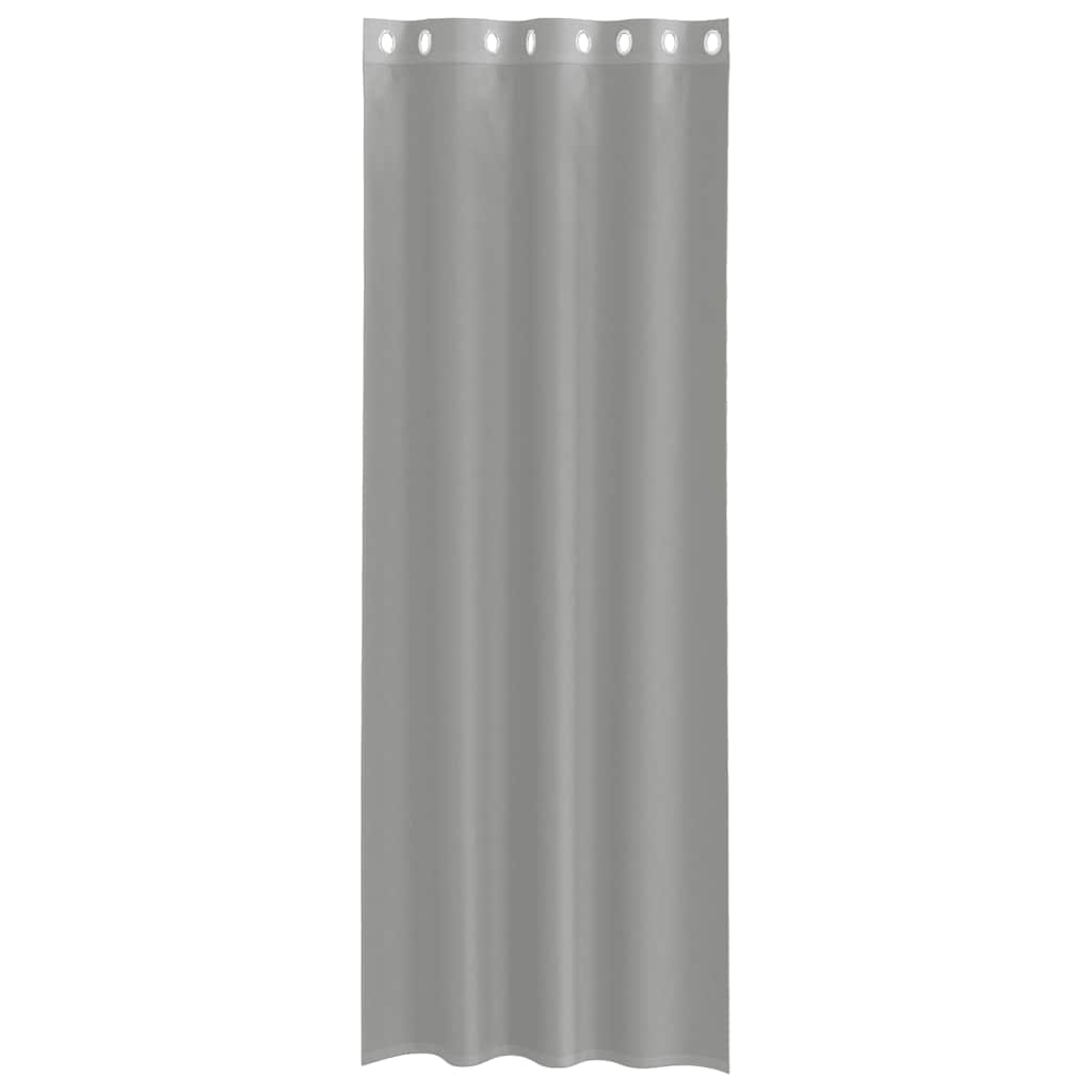 Rideaux en voile avec œillets 2 pcs gris clair 140x260 cm Rideaux vidaXL