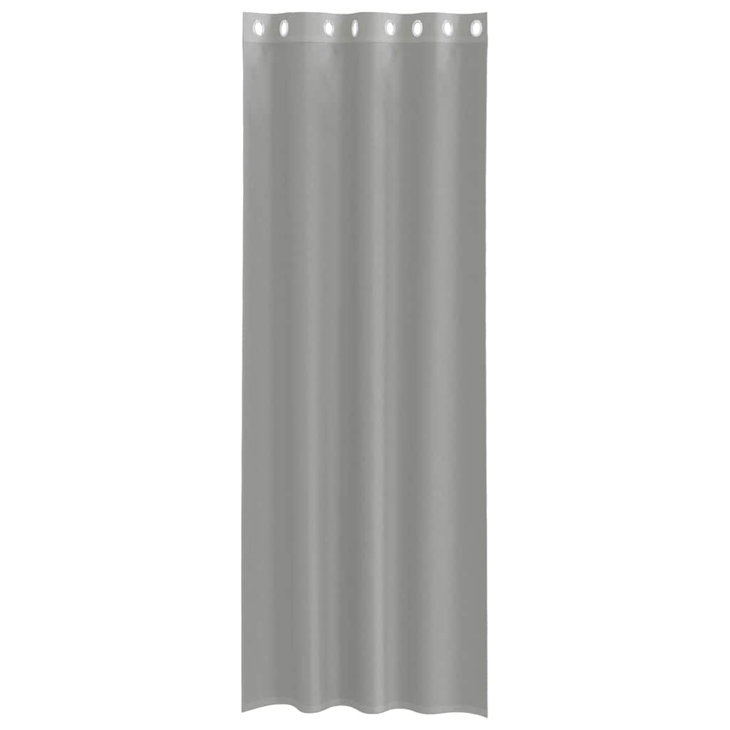 Rideaux en voile avec œillets 2 pcs gris clair 140x300 cm Rideaux vidaXL