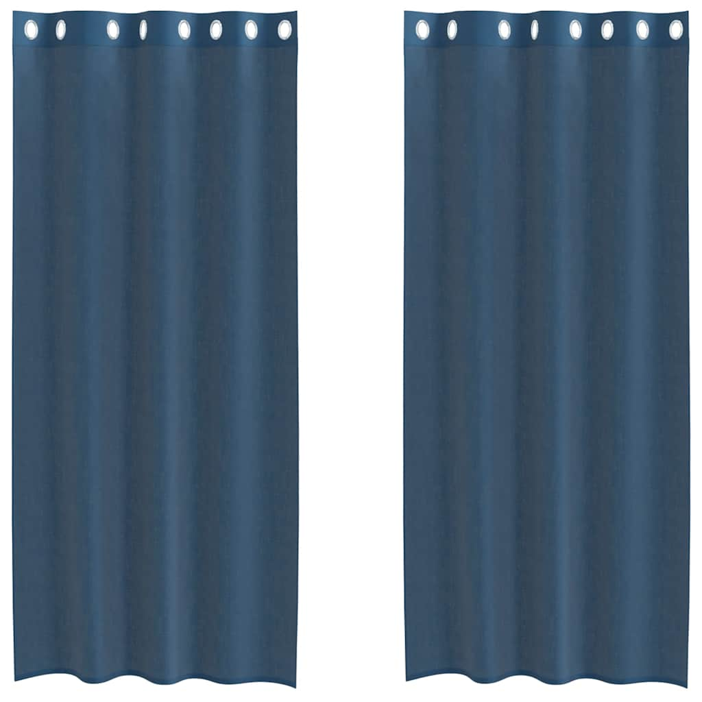 Rideaux en voile avec œillets 2 pcs bleu royal Rideaux vidaXL