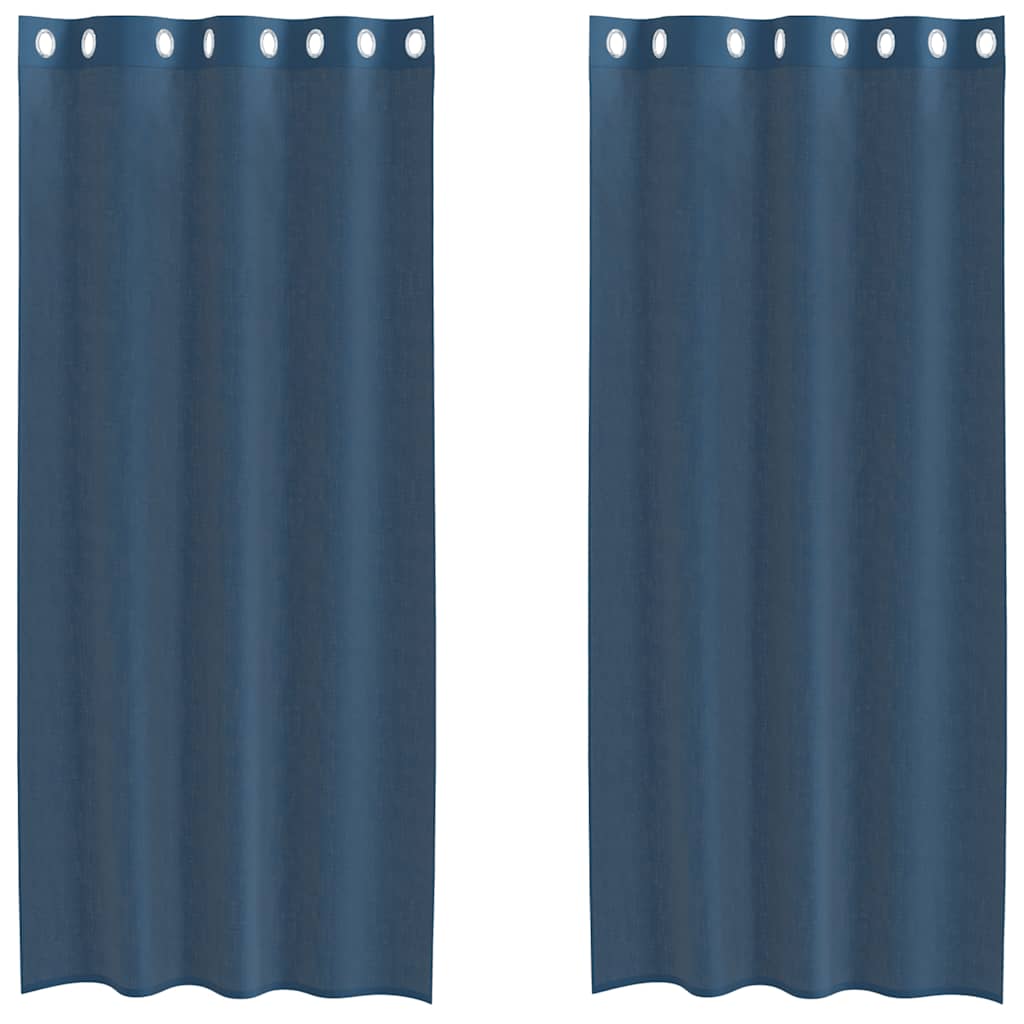 Rideaux en voile avec œillets 2 pcs bleu royal Rideaux vidaXL