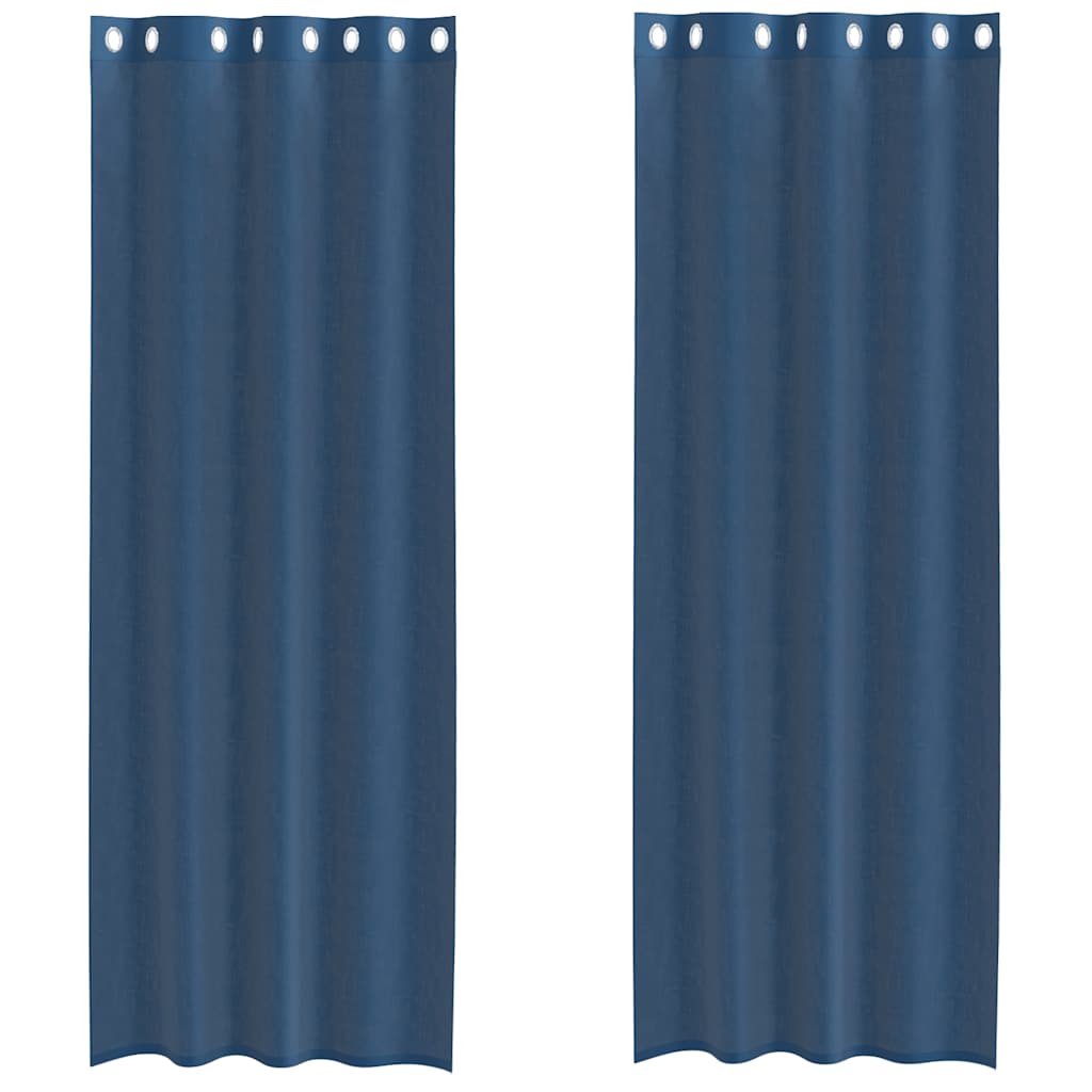 Rideaux en voile avec œillets 2 pcs bleu royal Rideaux vidaXL