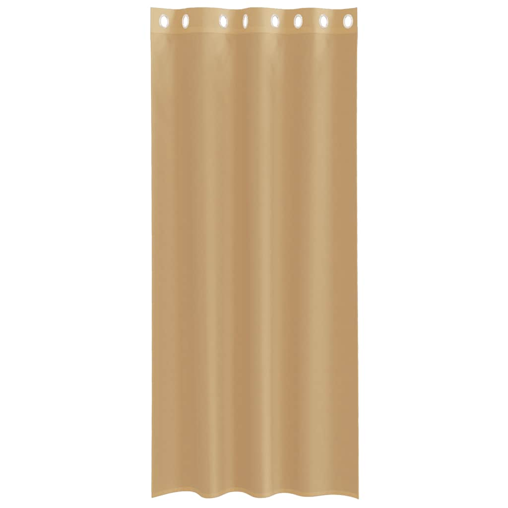 Rideaux en voile avec œillets 2 pcs sable Rideaux vidaXL