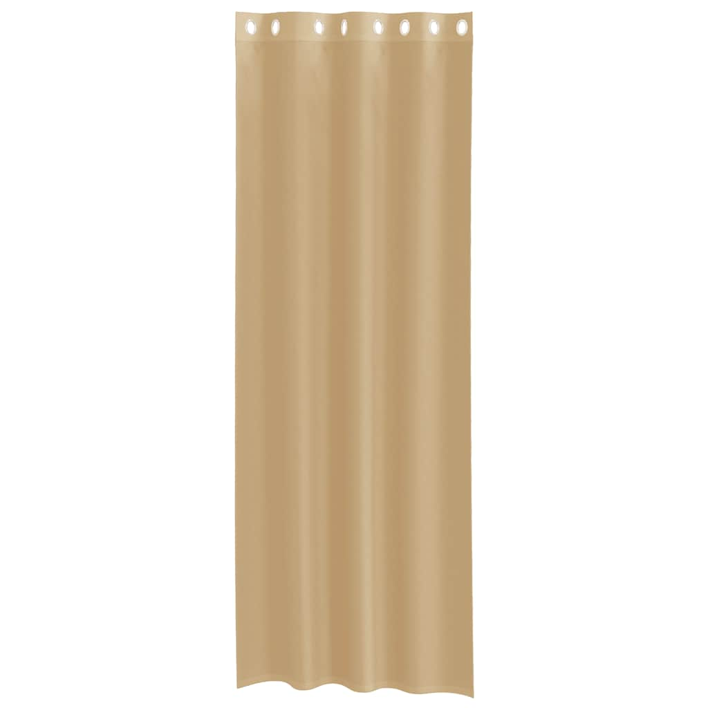 Rideaux en voile avec œillets 2 pcs sable Rideaux vidaXL