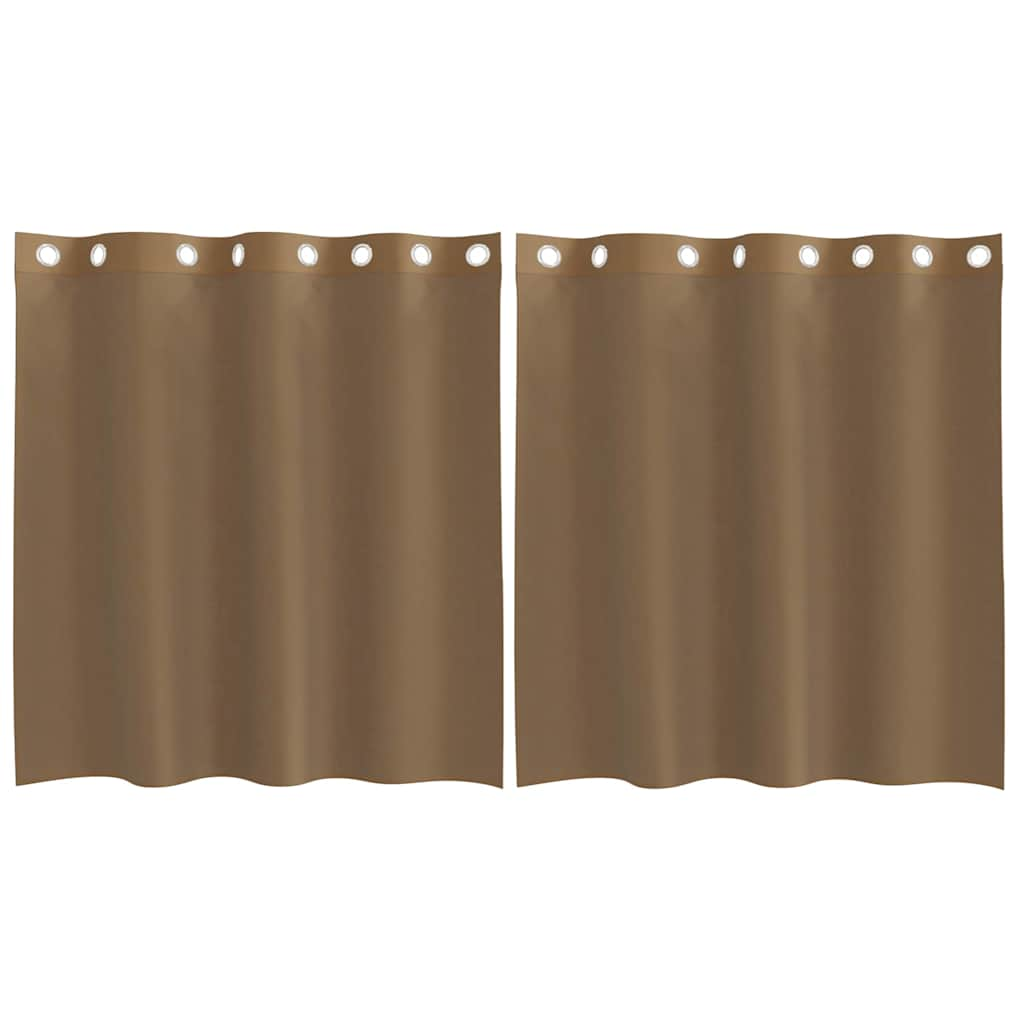 Rideaux en voile avec œillets 2 pcs marron clair Rideaux vidaXL