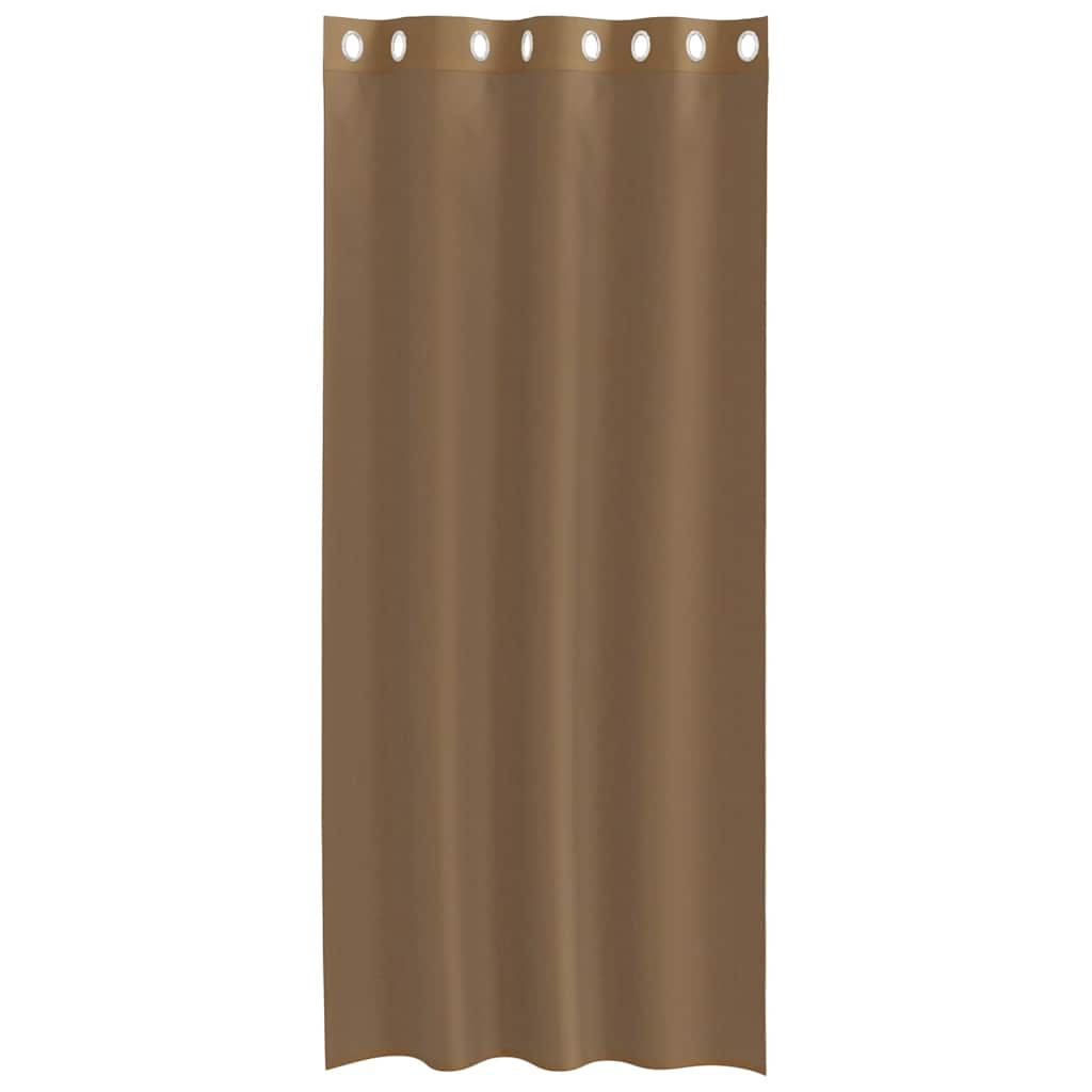 Rideaux en voile avec œillets 2 pcs marron clair Rideaux vidaXL