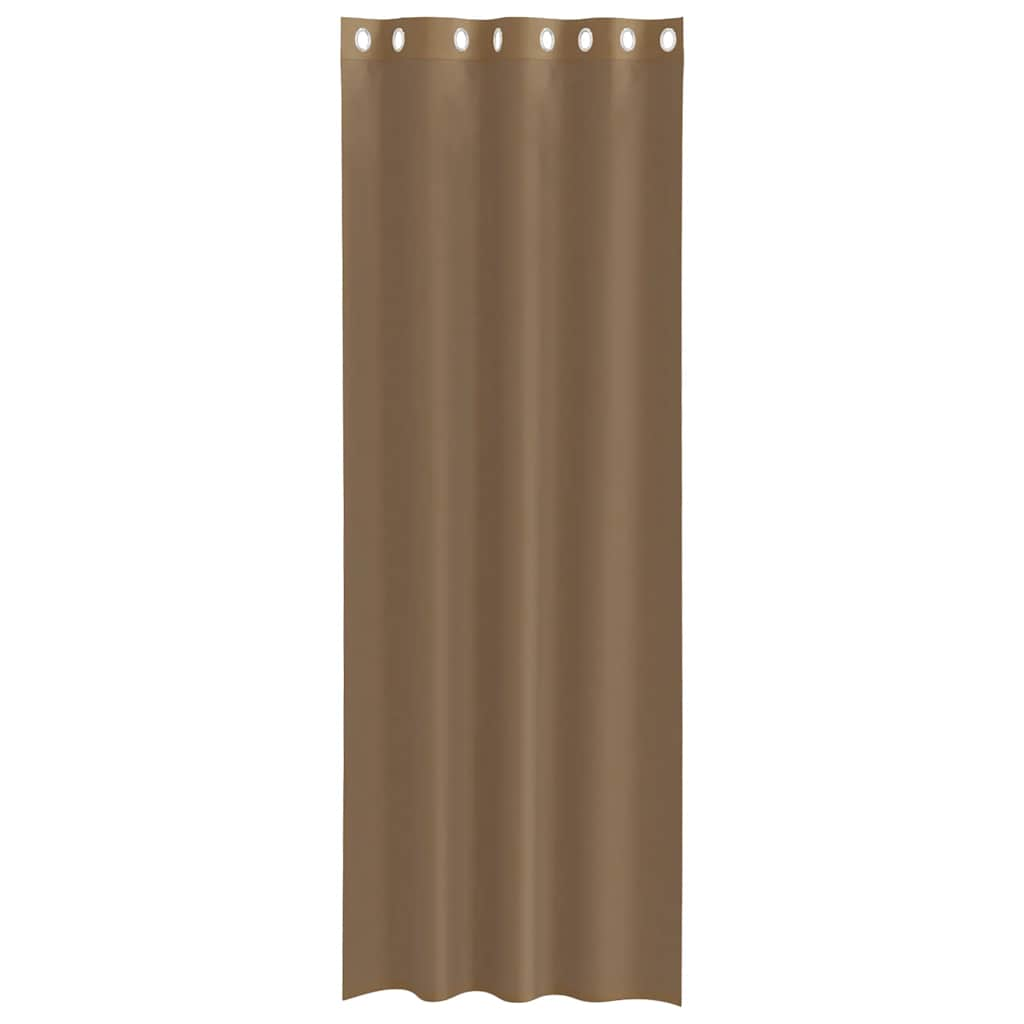 Rideaux en voile avec œillets 2 pcs marron clair Rideaux vidaXL