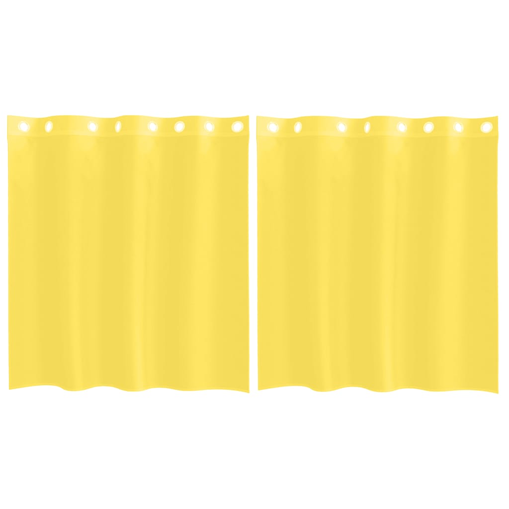 Rideaux en voile avec œillets 2 pcs jaune Rideaux vidaXL