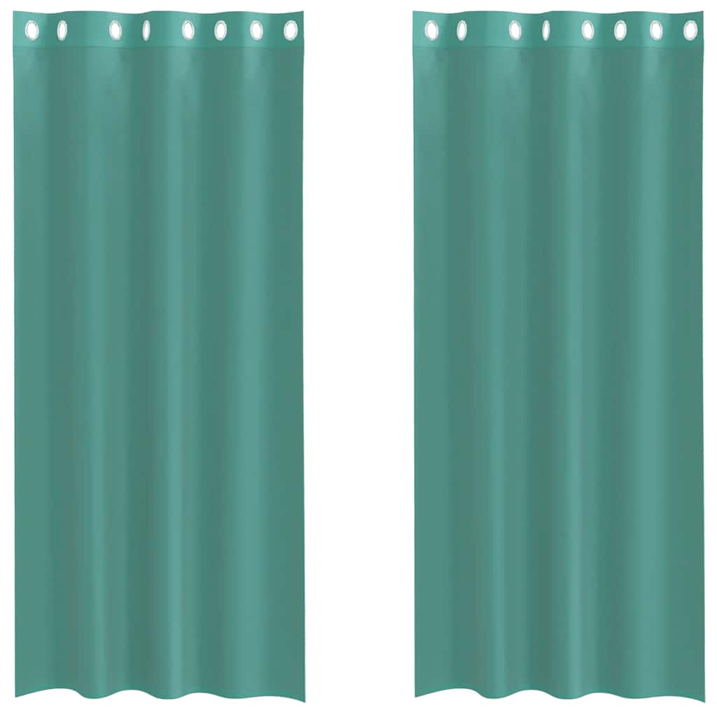 Rideaux en voile avec œillets 2 pcs turquoise Rideaux vidaXL