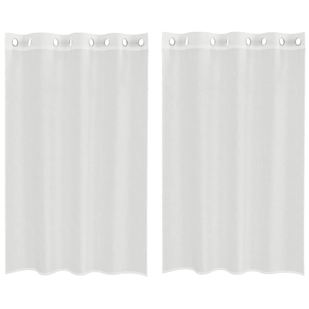 Rideaux en voile avec œillets 2 pcs blanc Rideaux vidaXL