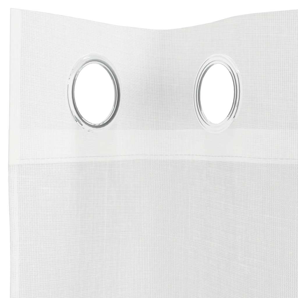 Rideaux en voile avec œillets 2 pcs blanc Rideaux vidaXL