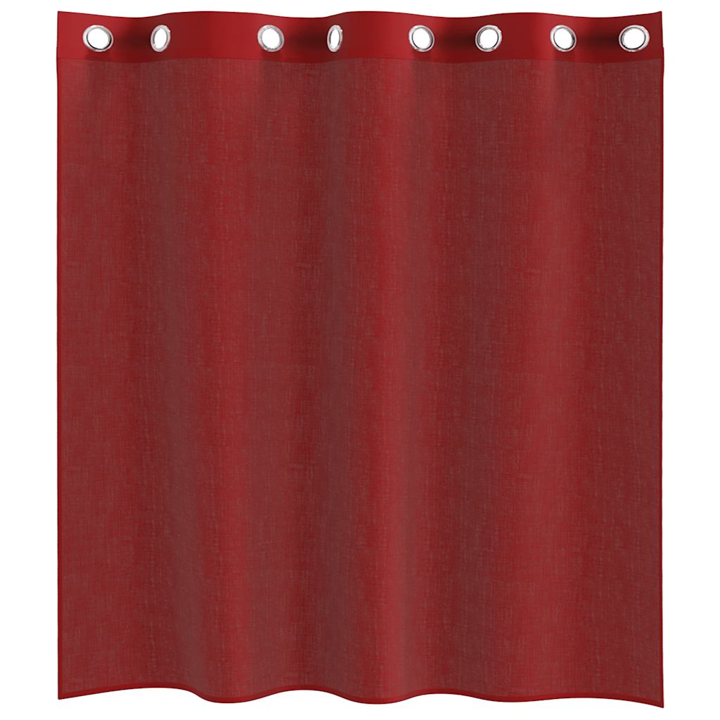 Rideaux en voile avec œillets 2 pcs rouge bordeaux Rideaux vidaXL